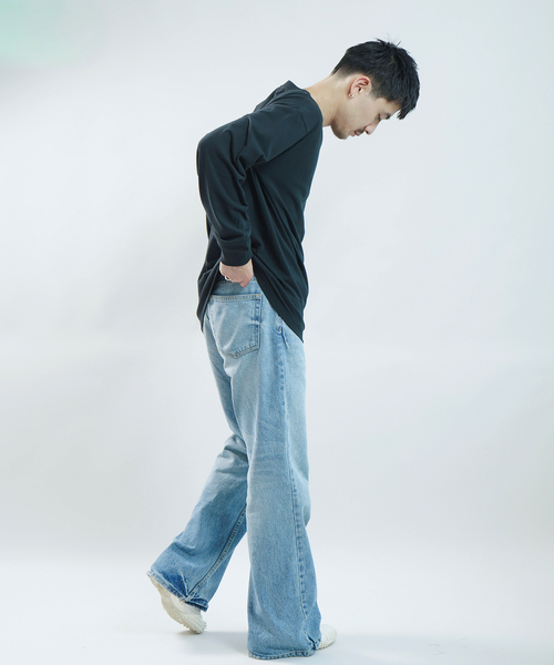 WISM(ウィズム)の「BASEMENT GEAR / ベースメントギア 7oz Garment Wash L/S(Tシャツ/カットソー・メンズ・ブラック/ホワイト/ライトグレー・MEDIUM/LARGE/X-LARGE)」の10枚目の写真