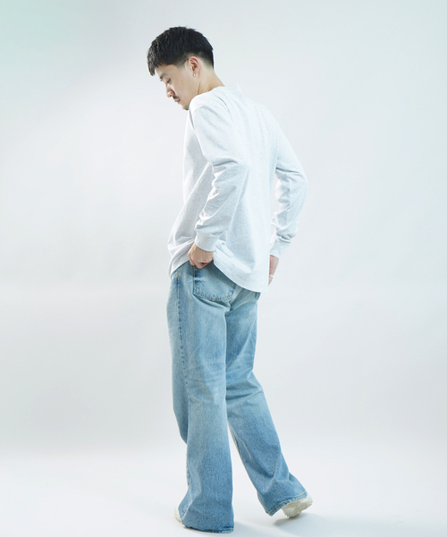 WISM(ウィズム)の「BASEMENT GEAR / ベースメントギア 7oz Garment Wash L/S(Tシャツ/カットソー・メンズ・ブラック/ホワイト/ライトグレー・MEDIUM/LARGE/X-LARGE)」の17枚目の写真