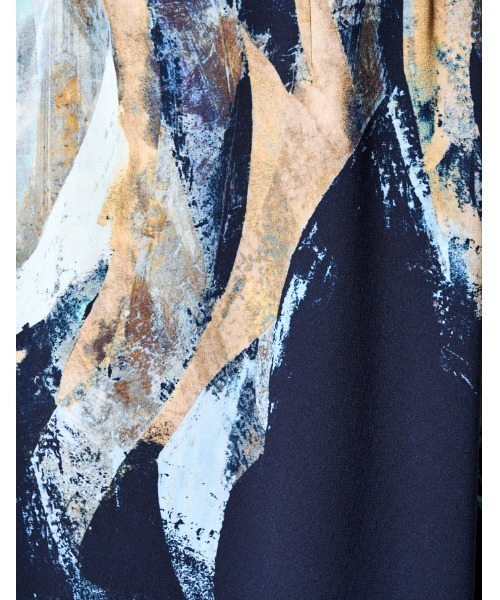 RUMCHE（ラムシェ）の「Wing Panel Print Skirt / ウィングパネルプリントスカート（スカート・レディース・ネイビー/ライトグレー・SMALL）」の9枚目の写真