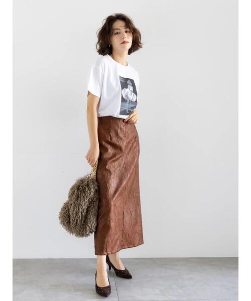 Te chichi(テチチ)の「マリリンモンローシネマフォトTシャツ(Tシャツ/カットソー・レディース・オフホワイト/チャコールグレー・F)」の7枚目の写真