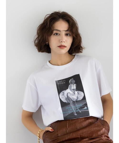 Te chichi(テチチ)の「マリリンモンローシネマフォトTシャツ(Tシャツ/カットソー・レディース・オフホワイト/チャコールグレー・F)」の13枚目の写真