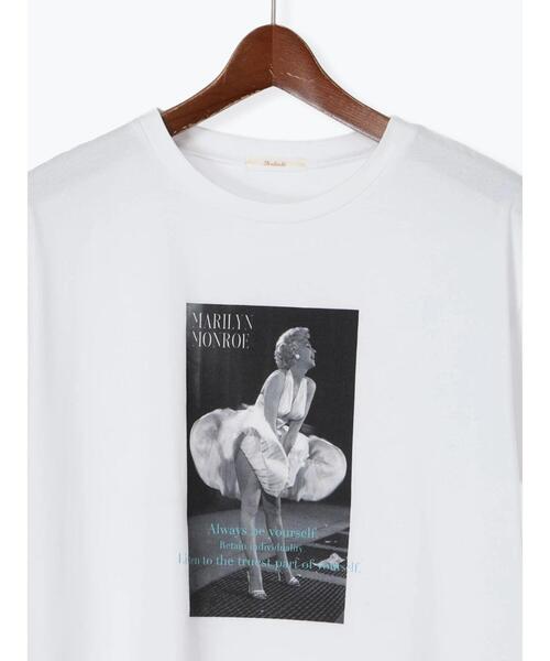 Te chichi(テチチ)の「マリリンモンローシネマフォトTシャツ(Tシャツ/カットソー・レディース・オフホワイト/チャコールグレー・F)」の16枚目の写真