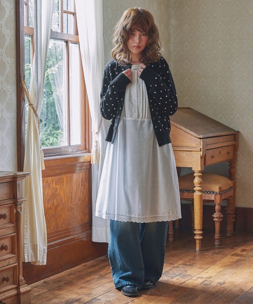 Unblend（アンブレンド）の「【Unblend】ドット柄ジャガードニットカーディガン（カーディガン/ボレロ・レディース・ブラック/ネイビー/グレー・FREE）」の17枚目の写真