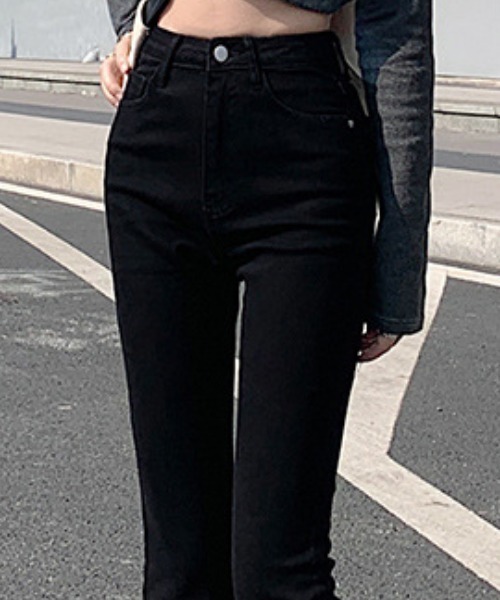cammie(キャミー)の「ハイウエストフレアパンツ(その他パンツ・レディース・ブラック・L/M)」の7枚目の写真
