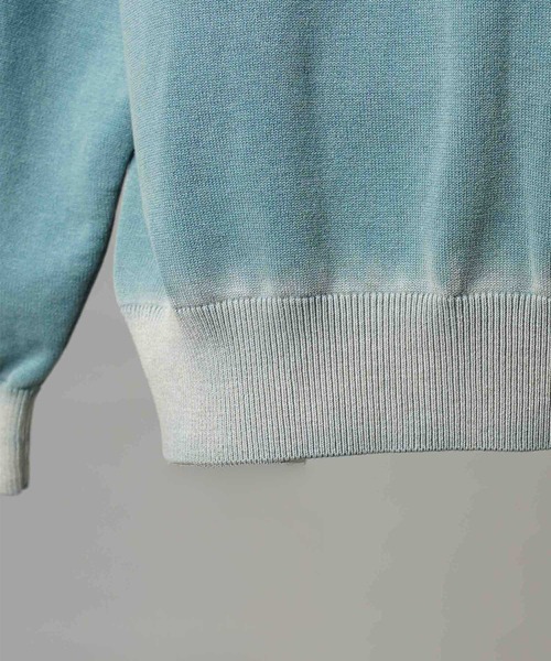 UNISEX》High Twist Pigment Bleach Prime-Over Long Sleeve Knit Polo