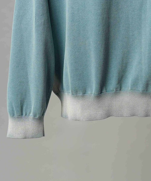 UNISEX》High Twist Pigment Bleach Prime-Over Long Sleeve Knit Polo