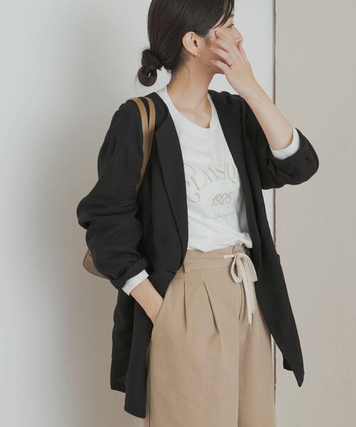 URBAN RESEARCH DOORS(アーバンリサーチドアーズ)の「ウエストドロストジャケット(その他アウター・レディース・ブラック/ベージュ・MEDIUM)」の1枚目の写真