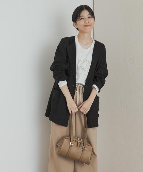 URBAN RESEARCH DOORS(アーバンリサーチドアーズ)の「ウエストドロストジャケット(その他アウター・レディース・ブラック/ベージュ・MEDIUM)」の6枚目の写真