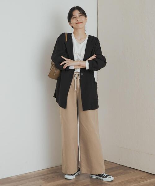 URBAN RESEARCH DOORS(アーバンリサーチドアーズ)の「ウエストドロストジャケット(その他アウター・レディース・ブラック/ベージュ・MEDIUM)」の7枚目の写真