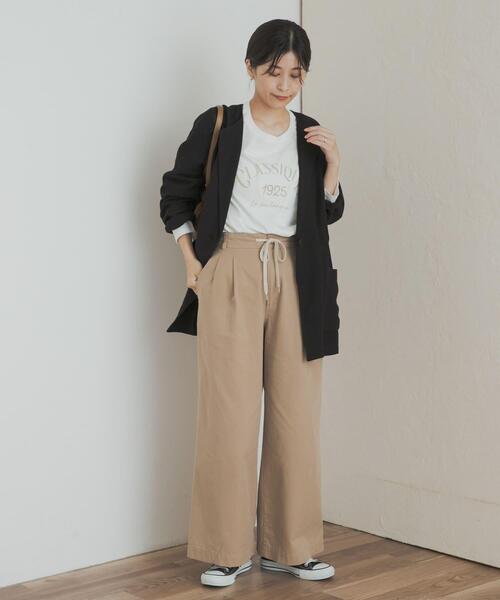 URBAN RESEARCH DOORS(アーバンリサーチドアーズ)の「ウエストドロストジャケット(その他アウター・レディース・ブラック/ベージュ・MEDIUM)」の8枚目の写真