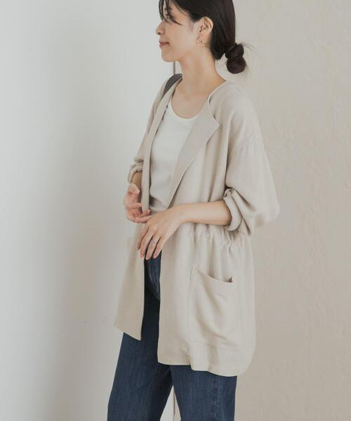 URBAN RESEARCH DOORS(アーバンリサーチドアーズ)の「ウエストドロストジャケット(その他アウター・レディース・ブラック/ベージュ・MEDIUM)」の14枚目の写真
