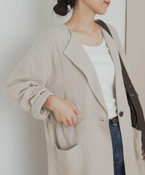 URBAN RESEARCH DOORS(アーバンリサーチドアーズ)の「ウエストドロストジャケット(その他アウター・レディース・ブラック/ベージュ・MEDIUM)」の17枚目の写真