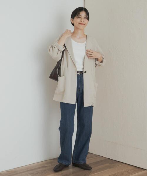 URBAN RESEARCH DOORS(アーバンリサーチドアーズ)の「ウエストドロストジャケット(その他アウター・レディース・ブラック/ベージュ・MEDIUM)」の18枚目の写真