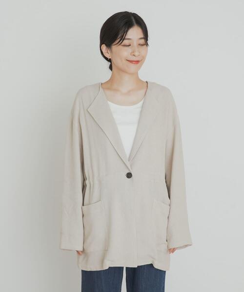 URBAN RESEARCH DOORS(アーバンリサーチドアーズ)の「ウエストドロストジャケット(その他アウター・レディース・ブラック/ベージュ・MEDIUM)」の19枚目の写真