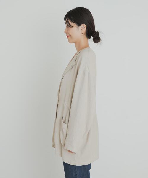 URBAN RESEARCH DOORS(アーバンリサーチドアーズ)の「ウエストドロストジャケット(その他アウター・レディース・ブラック/ベージュ・MEDIUM)」の20枚目の写真