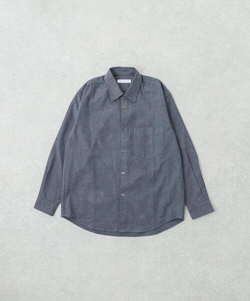 URBAN RESEARCH（アーバンリサーチ）の「『UR TECH』Brushed Cotton Shirts（シャツ/ブラウス・メンズ・オフホワイト/チャコールグレー/ネイビー/ブルー系その他・SMALL/MEDIUM/LARGE）」の3枚目の写真