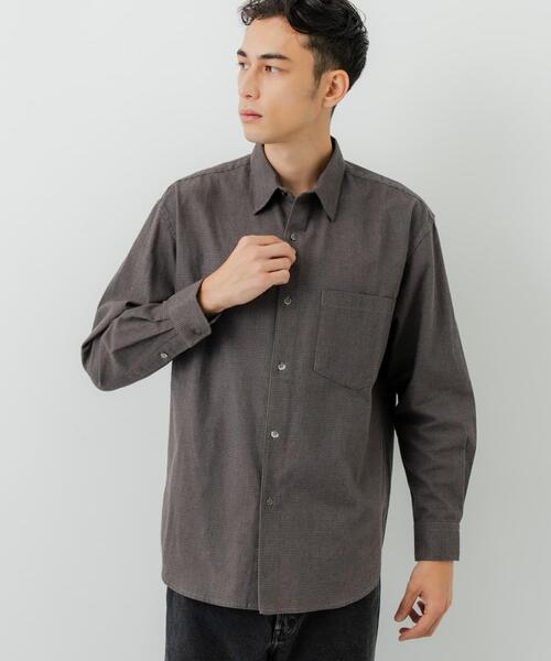 URBAN RESEARCH（アーバンリサーチ）の「『UR TECH』Brushed Cotton Shirts（シャツ/ブラウス・メンズ・オフホワイト/チャコールグレー/ネイビー/ブルー系その他・SMALL/MEDIUM/LARGE）」の18枚目の写真