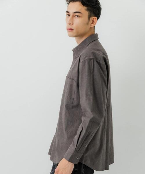 URBAN RESEARCH（アーバンリサーチ）の「『UR TECH』Brushed Cotton Shirts（シャツ/ブラウス・メンズ・オフホワイト/チャコールグレー/ネイビー/ブルー系その他・SMALL/MEDIUM/LARGE）」の19枚目の写真