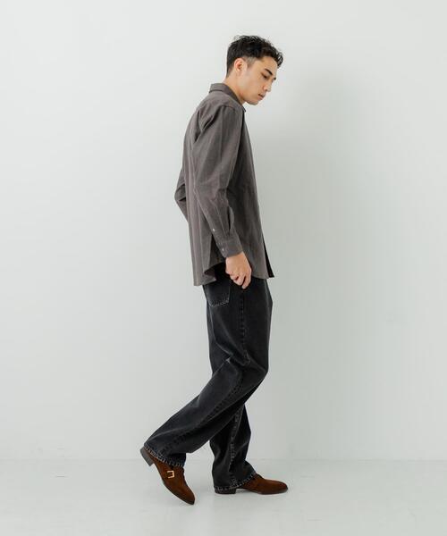URBAN RESEARCH（アーバンリサーチ）の「『UR TECH』Brushed Cotton Shirts（シャツ/ブラウス・メンズ・オフホワイト/チャコールグレー/ネイビー/ブルー系その他・SMALL/MEDIUM/LARGE）」の9枚目の写真