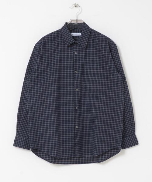 URBAN RESEARCH（アーバンリサーチ）の「『UR TECH』Brushed Cotton Shirts（シャツ/ブラウス・メンズ・オフホワイト/チャコールグレー/ネイビー/ブルー系その他・SMALL/MEDIUM/LARGE）」の7枚目の写真
