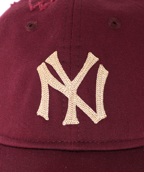 NEW ERA（ニューエラ）の「NEW ERA / ニューエラ 別注 9TWENTY(TM) ハードウォッシュ Yankees WINE（キャップ・メンズ・ボルドー・FREE）」の4枚目の写真
