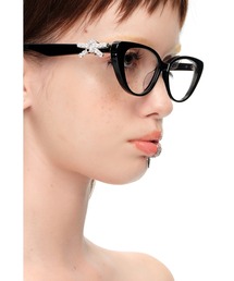 YVMIN(C~)GEMSTONE BOWKNOT GLASSES SIDE BOW(TOX)