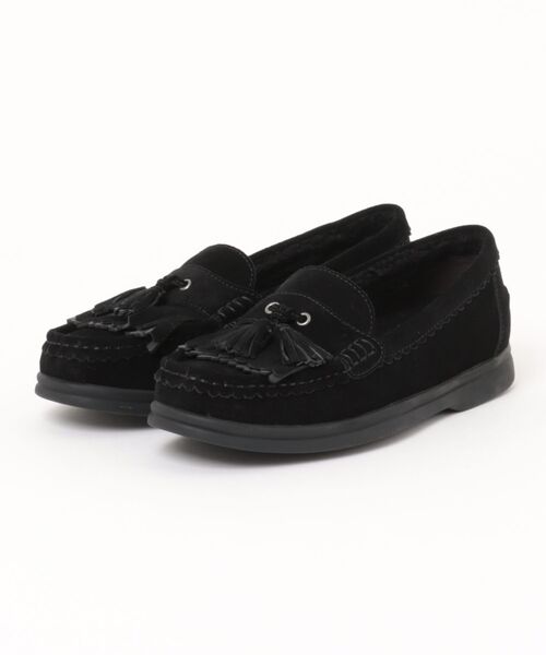 tsumori chisato WALK(ツモリチサトウォーク)の「タッセルフリンジボアモカシン(ローファー・レディース・ブラック/グレー/サンドベージュ・24.0cm/22.5cm/24.5cm/23.0cm/23.5cm)」の1枚目の写真