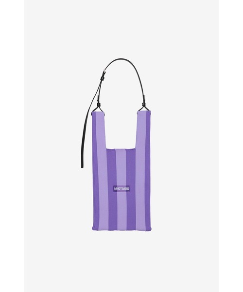 LASTFRAME(ラストフレーム)の「STRIPE MARKET BAG MEDIUM(ショルダーバッグ・レディース・ピンク系その他/グレー系その他/パープル系その他/レッド系その他・MEDIUM)」の1枚目の写真