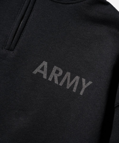 JERZEES(ジャージーズ)の「JERZEES / ジャージーズ ARMY STAND QUARTER-ZIP SWEAT アーミー プリント ハーフジップ スウェット(スウェット・メンズ・ライトグレー/ブラック・MEDIUM/LARGE/X-LARGE)」の14枚目の写真