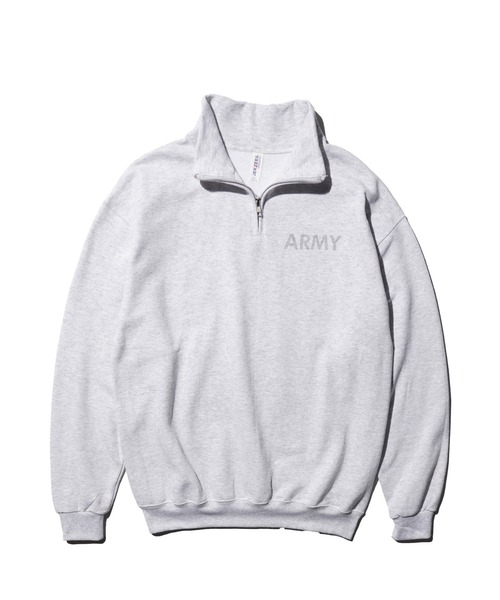 JERZEES(ジャージーズ)の「JERZEES / ジャージーズ ARMY STAND QUARTER-ZIP SWEAT アーミー プリント ハーフジップ スウェット(スウェット・メンズ・ライトグレー/ブラック・MEDIUM/LARGE/X-LARGE)」の19枚目の写真