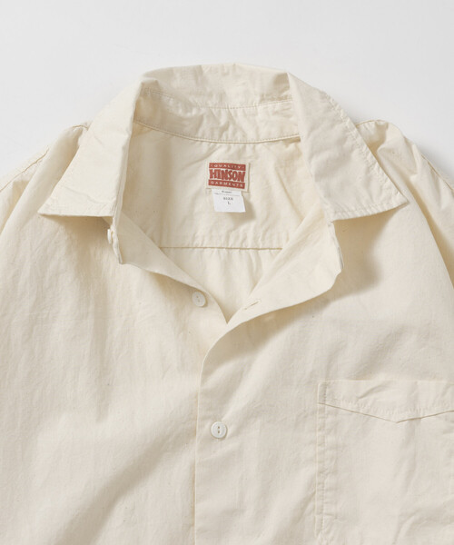 HINSON（ヒンソン）の「HINSON/ヒンソン レギュラーカラー ブロード ロングスリーブシャツ（シャツ/ブラウス・メンズ・オフホワイト/ブラック/ホワイト・SMALL/LARGE/MEDIUM）」の20枚目の写真