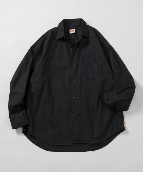 HINSON（ヒンソン）の「HINSON/ヒンソン レギュラーカラー ブロード ロングスリーブシャツ（シャツ/ブラウス・メンズ・オフホワイト/ブラック/ホワイト・SMALL/LARGE/MEDIUM）」の8枚目の写真