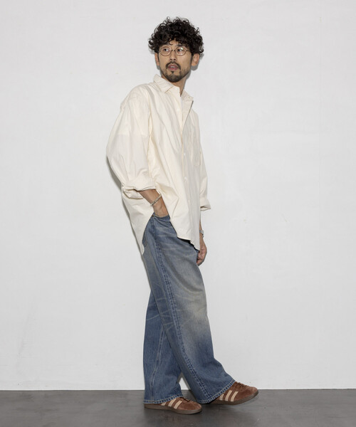 HINSON（ヒンソン）の「HINSON/ヒンソン レギュラーカラー ブロード ロングスリーブシャツ（シャツ/ブラウス・メンズ・オフホワイト/ブラック/ホワイト・SMALL/LARGE/MEDIUM）」の15枚目の写真