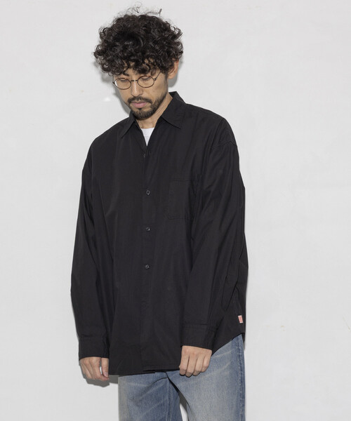 HINSON（ヒンソン）の「HINSON/ヒンソン レギュラーカラー ブロード ロングスリーブシャツ（シャツ/ブラウス・メンズ・オフホワイト/ブラック/ホワイト・SMALL/LARGE/MEDIUM）」の11枚目の写真