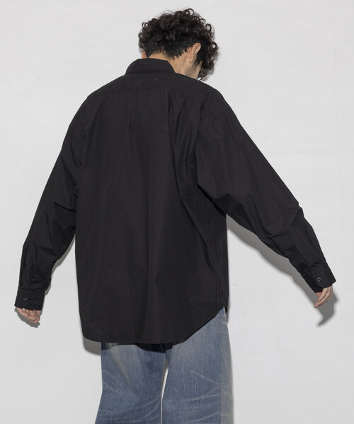 HINSON（ヒンソン）の「HINSON/ヒンソン レギュラーカラー ブロード ロングスリーブシャツ（シャツ/ブラウス・メンズ・オフホワイト/ブラック/ホワイト・SMALL/LARGE/MEDIUM）」の18枚目の写真