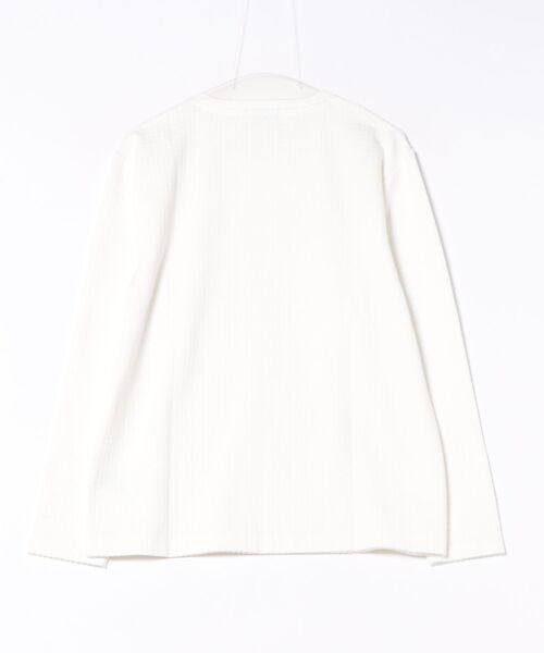 m.f.editorial(エムエフエディトリアル)の「【ストレッチ】m.f.エディトリアル メンズ 千鳥ジャガード クルーネック 長袖 Tシャツ(Tシャツ/カットソー・メンズ・ブラック/ホワイト・LARGE/X-LARGE/MEDIUM)」の3枚目の写真
