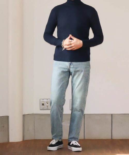 NO WAY（ノーウェイ）の「/カラータートルネックセーター/（ニット/セーター・メンズ・ライトグレー/ブラック/ネイビー/グレー/カーキ/グレイッシュベージュ/テラコッタ・LARGE/X-LARGE）」の7枚目の写真