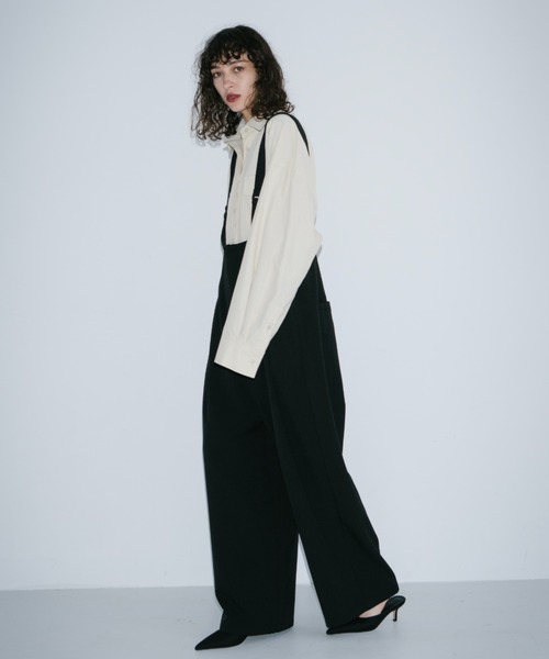 HANNE(アン)の「サスペンダートラウザー(サロペット/オーバーオール・レディース・ベージュ/ブラック/グレー・XS/S/M)」の17枚目の写真