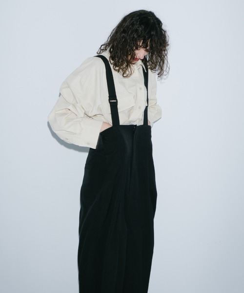 HANNE(アン)の「サスペンダートラウザー(サロペット/オーバーオール・レディース・ベージュ/ブラック/グレー・XS/S/M)」の18枚目の写真