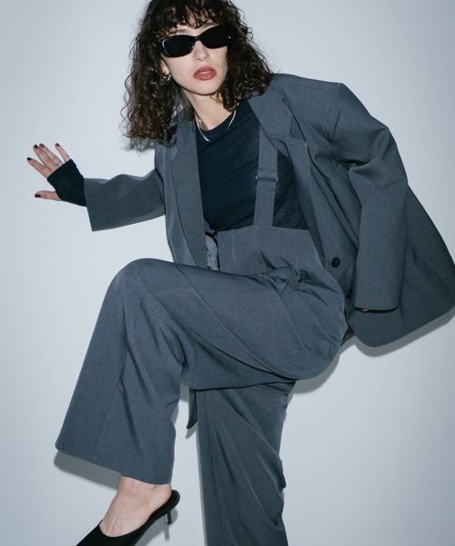 HANNE(アン)の「サスペンダートラウザー(サロペット/オーバーオール・レディース・ベージュ/ブラック/グレー・XS/S/M)」の13枚目の写真
