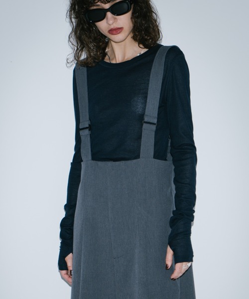 HANNE(アン)の「サスペンダートラウザー(サロペット/オーバーオール・レディース・ベージュ/ブラック/グレー・XS/S/M)」の16枚目の写真