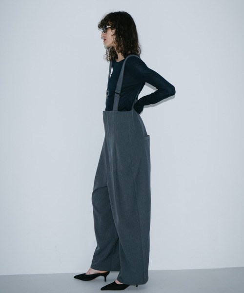 HANNE(アン)の「サスペンダートラウザー(サロペット/オーバーオール・レディース・ベージュ/ブラック/グレー・XS/S/M)」の19枚目の写真