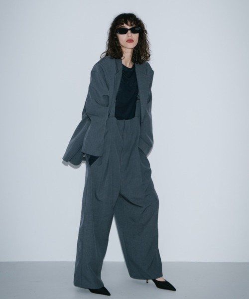 HANNE(アン)の「サスペンダートラウザー(サロペット/オーバーオール・レディース・ベージュ/ブラック/グレー・XS/S/M)」の22枚目の写真