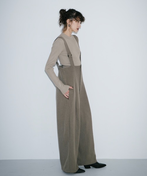 HANNE(アン)の「サスペンダートラウザー(サロペット/オーバーオール・レディース・ベージュ/ブラック/グレー・XS/S/M)」の8枚目の写真