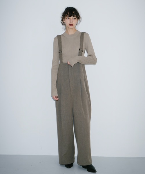 HANNE(アン)の「サスペンダートラウザー(サロペット/オーバーオール・レディース・ベージュ/ブラック/グレー・XS/S/M)」の5枚目の写真