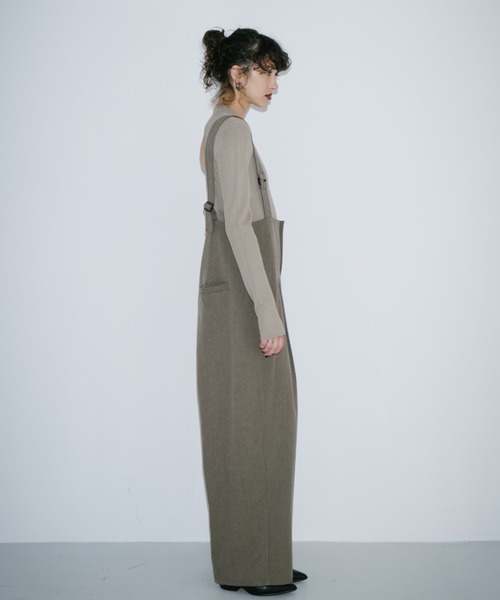 HANNE(アン)の「サスペンダートラウザー(サロペット/オーバーオール・レディース・ベージュ/ブラック/グレー・XS/S/M)」の7枚目の写真