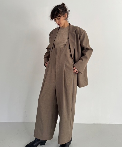 HANNE(アン)の「サスペンダートラウザー(サロペット/オーバーオール・レディース・ベージュ/ブラック/グレー・XS/S/M)」の11枚目の写真