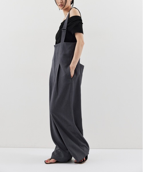 HANNE(アン)の「サスペンダートラウザー(サロペット/オーバーオール・レディース・ベージュ/ブラック/グレー・XS/S/M)」の17枚目の写真
