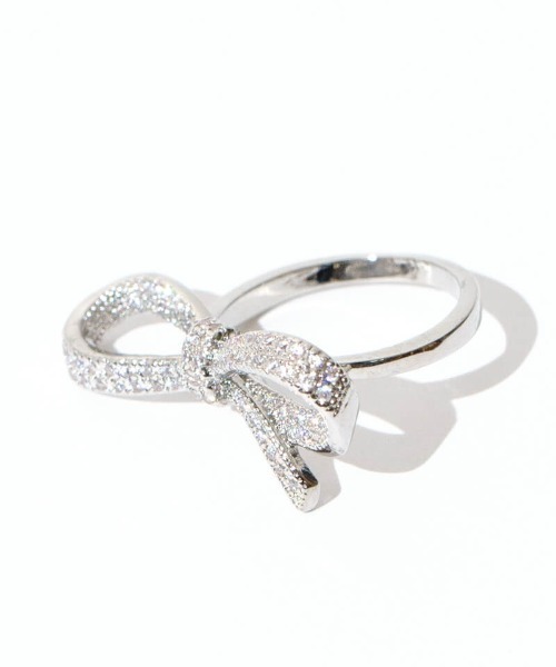 flower（フラワー）の「ストーンリボンリング（リング・レディース・シルバー/ゴールド・FREE）」の6枚目の写真