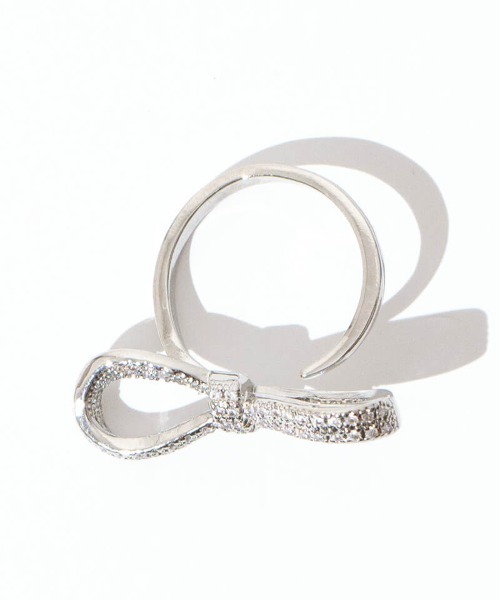 flower（フラワー）の「ストーンリボンリング（リング・レディース・シルバー/ゴールド・FREE）」の7枚目の写真